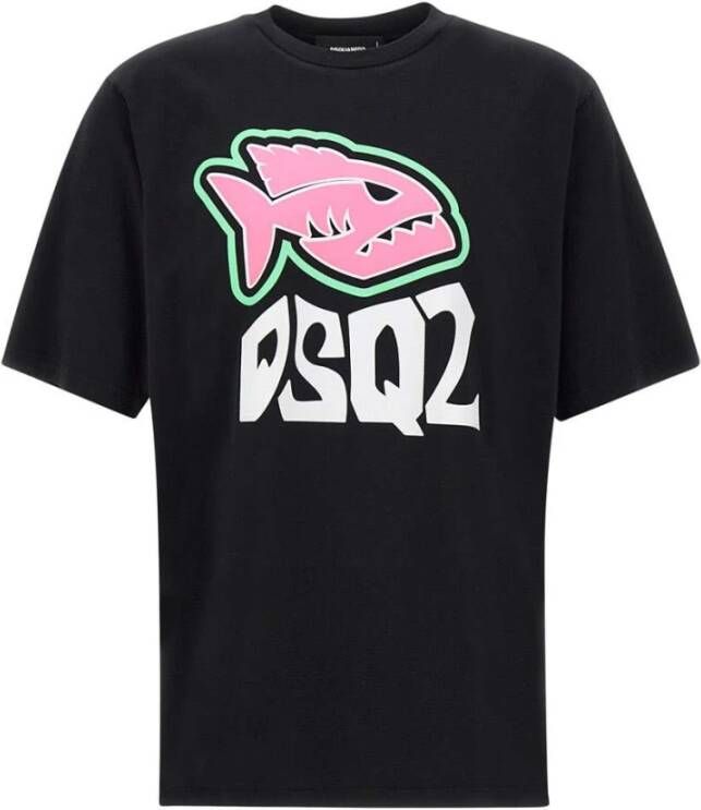 Dsquared2 T-Shirts Zwart Heren
