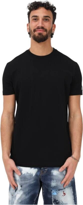 Dsquared2 Zwarte Slim Fit T-shirt met Korte Mouwen voor Heren Black Heren