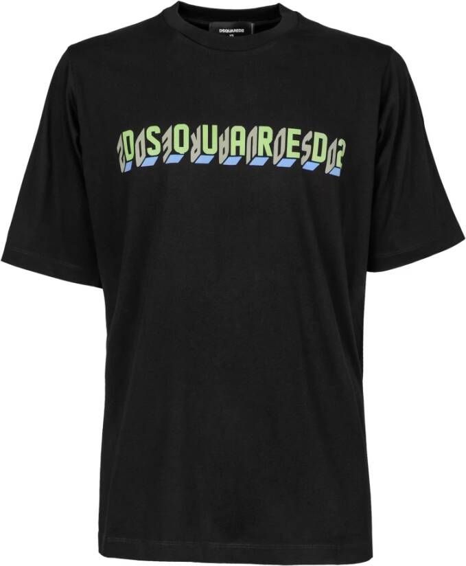 Dsquared2 T-Shirts Zwart Heren