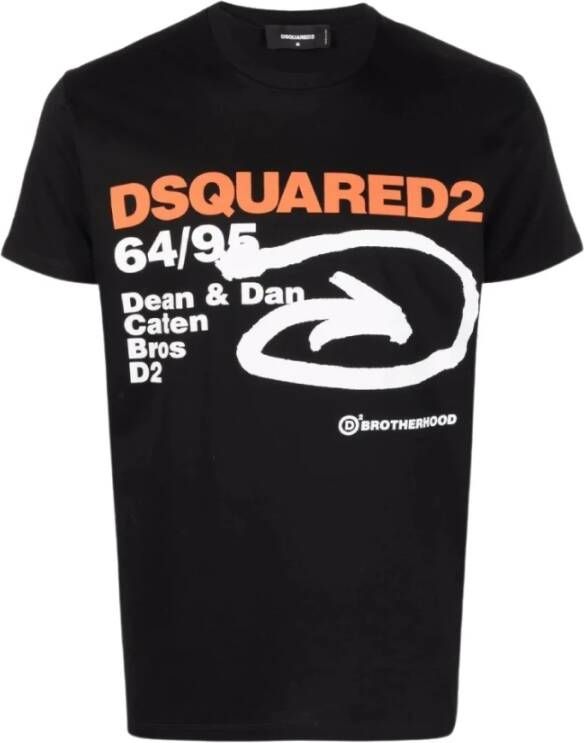 Dsquared2 Urban Maxi Print Katoenen T-Shirt Black Heren