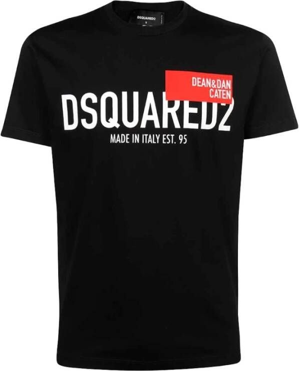 Dsquared2 Dean DAN Zwart Casual T-shirt voor heren Black Heren