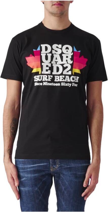 Dsquared2 T-Shirts Zwart Heren