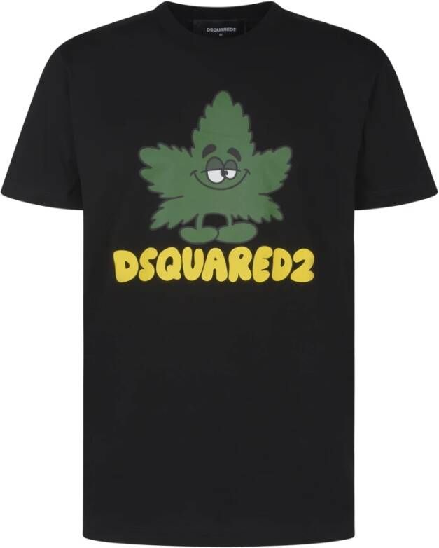 Dsquared2 Logo Print T-Shirt L Zwart Black Heren