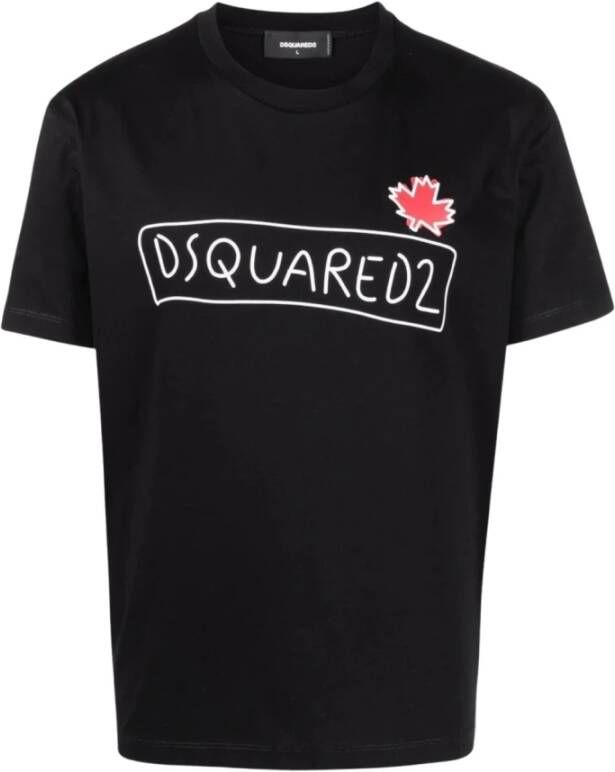 Dsquared2 Heren T-Shirt Zwarte Shirt S71Gd1130 Black Heren