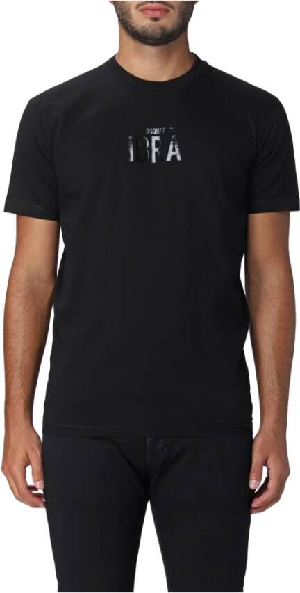 Dsquared2 Ibra Regular Fit T-Shirt Zwart Black Heren