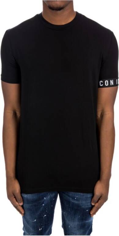 Dsquared2 Zwarte Slim Fit T-shirt met Korte Mouwen voor Heren Black Heren