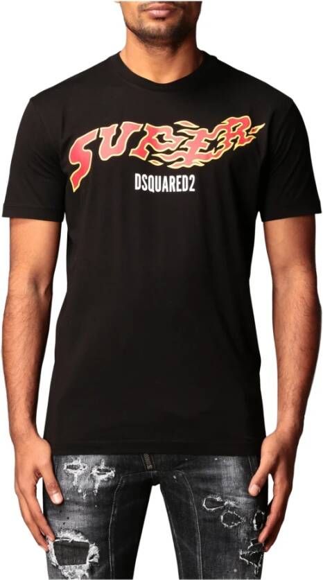 Dsquared2 T-shirts Zwart Heren