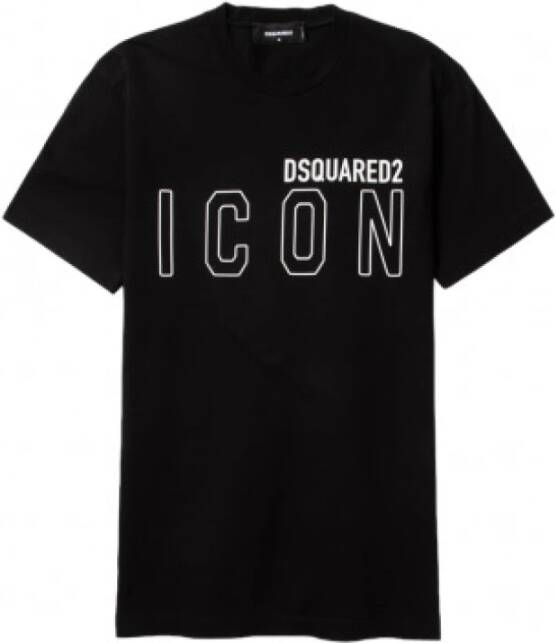 Dsquared2 Zwart Slim Fit Ronde Hals T-Shirt Black Heren