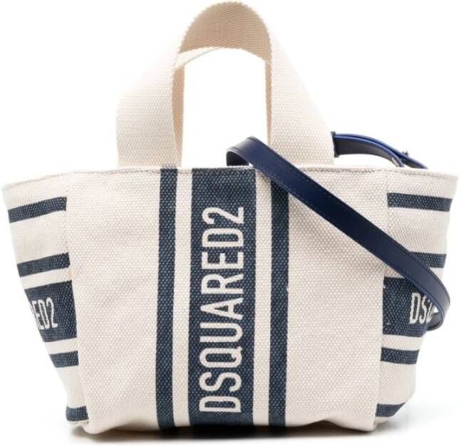 Dsquared2 Shoppers Small Shopping Bag in crème