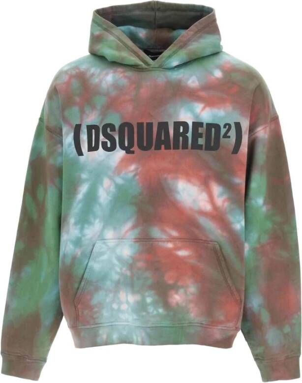 Dsquared2 Tie-Dye Logo-Print Hoodie Multicolor Heren