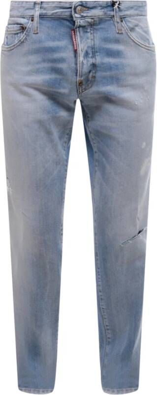 Dsquared2 Trendy Blauwe Denim Jeans Aw23 Blauw Heren
