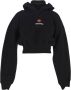 Dsquared2 Trendy Katoenen Cropped Fit Hoodie Zwart Dames - Thumbnail 1
