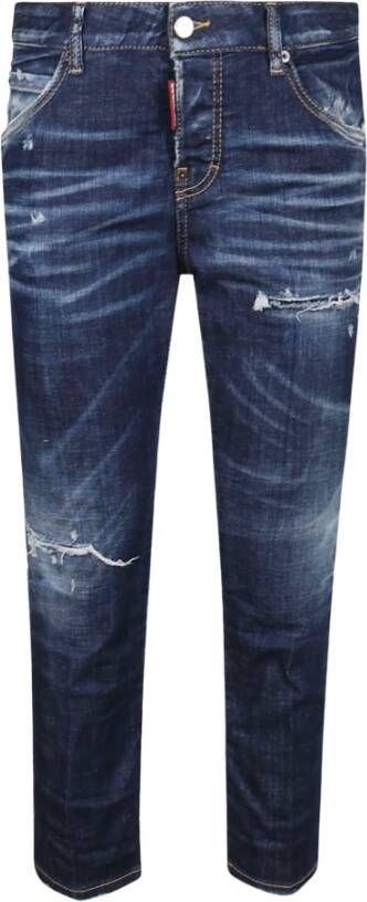 Dsquared2 Trendy Slim-Fit Cropped Jeans Blauw Dames