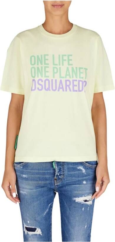 Dsquared2 Trendy T-shirt collectie voor Geel