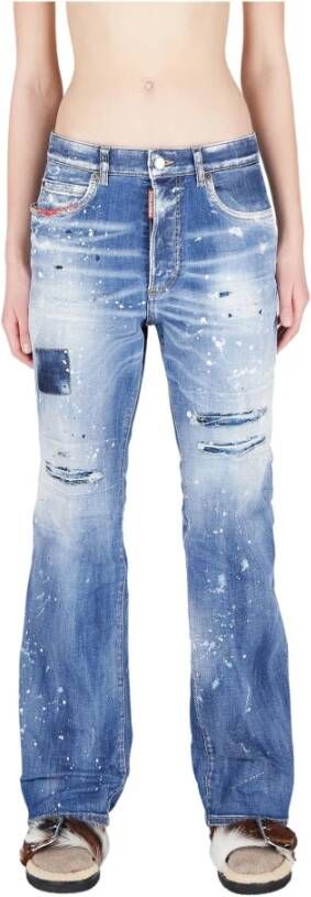 Dsquared2 Rechte jeans Blauw Dames