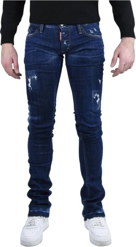 Dsquared2 Heren Straight Leg Jeans Blauw Heren