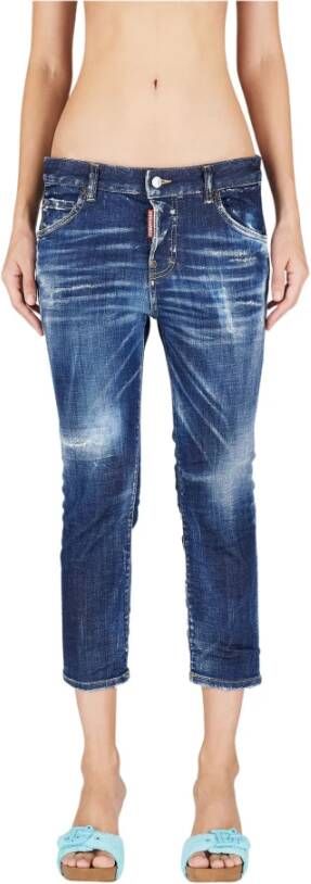 Dsquared2 Trousers Blue Blauw Dames