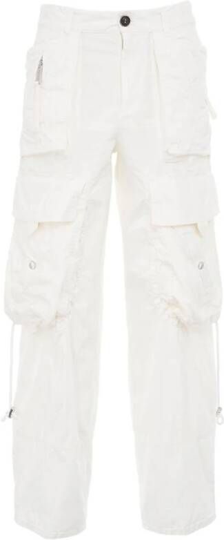 Dsquared2 Witte Tapered Broek Ss23 White Dames