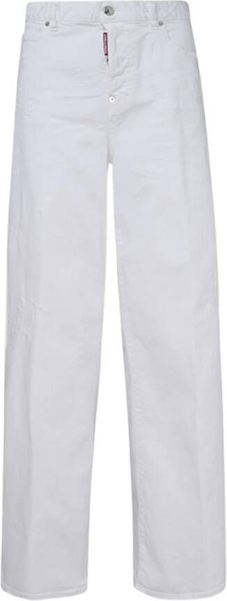Dsquared2 Wide Trousers White Dames