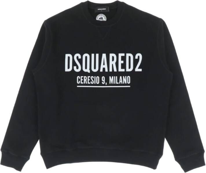 Dsquared2 Zwarte katoenen sweatshirt met Milano-print Black Heren - Foto 2