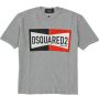 Dsquared2 Twee-Tone Logo T-Shirt Grijs Heren - Thumbnail 1