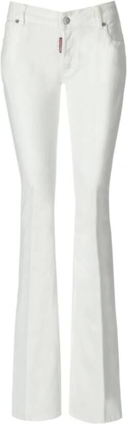 Dsquared2 Twiggy Witte Flare Jeans White Dames