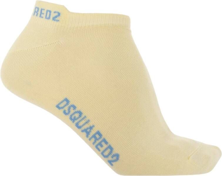 Dsquared2 Katoenen sokken met logo Yellow Heren