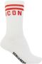 Dsquared2 Iconische Mid Crew Sokken voor Mannen White Heren - Thumbnail 1