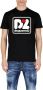 Dsquared2 Zwart D2 T-Shirt met Voorkant Print Black Heren - Thumbnail 1