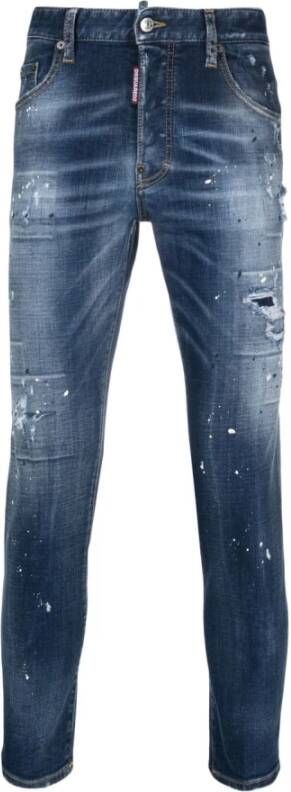 Dsquared2 Upgrade je denimcollectie met Navy Blue Skater Jeans Blauw Heren