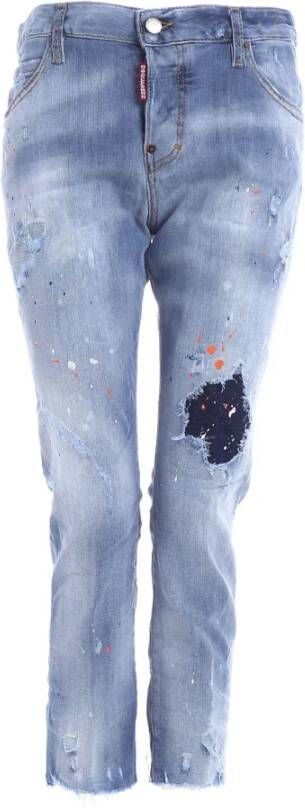 Dsquared2 Verontruste detail jeans Blauw Dames