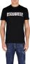 Dsquared2 Vervaagd Logo Zwart Katoenen T-Shirt Black Heren - Thumbnail 1