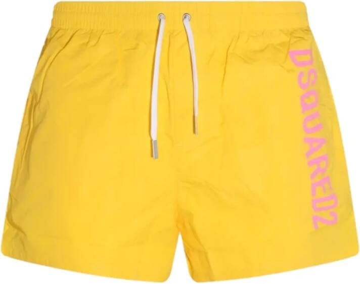 Dsquared2 Vibrant Technicolor Heren Beachwear in Geel Yellow Heren