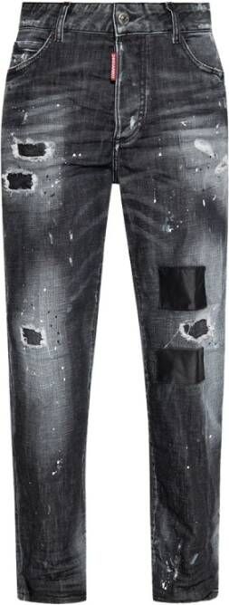 Dsquared2 Boston Straight Jeans voor vrouwen Black Dames