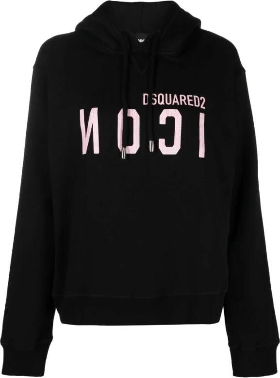 Dsquared2 Warme en stijlvolle hoodies voor vrouwen Zwart Dames