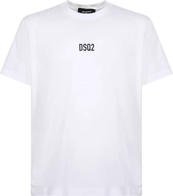 Dsquared2 White Mini logo T-shirt by ; features a minimal yet causal design ideal for everyday Wit Heren