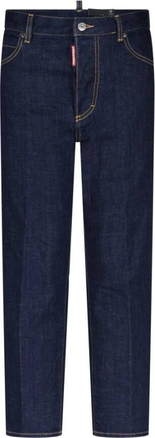 Dsquared2 Wijde Pijp Jeans met Relaxte Pasvorm Blauw Heren