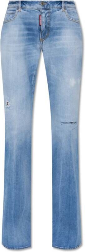 Dsquared2 Wijduitlopende jeans Blauw Dames
