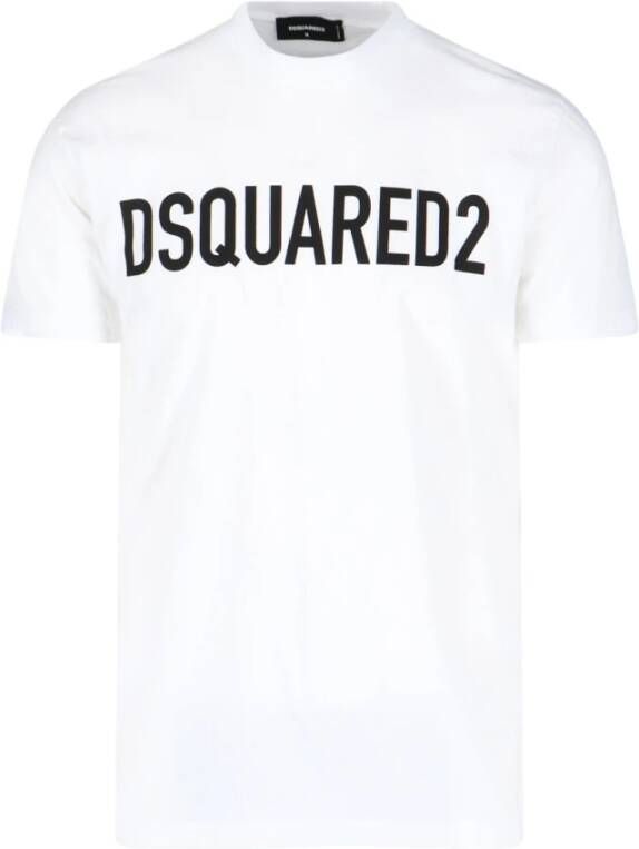 Dsquared2 Witte T-shirts en Polos met 98% Katoen White Heren