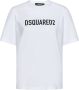 Dsquared2 Bedrukte Voorkant T-shirts en Polos White Dames - Thumbnail 1