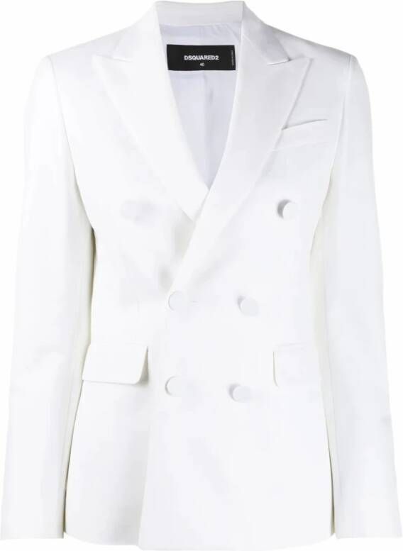 Dsquared2 Witte Blazer Sportieve Elegantie White Dames