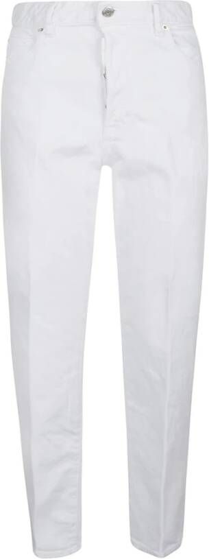 Dsquared2 Witte Boston Cropped Jeans White Dames