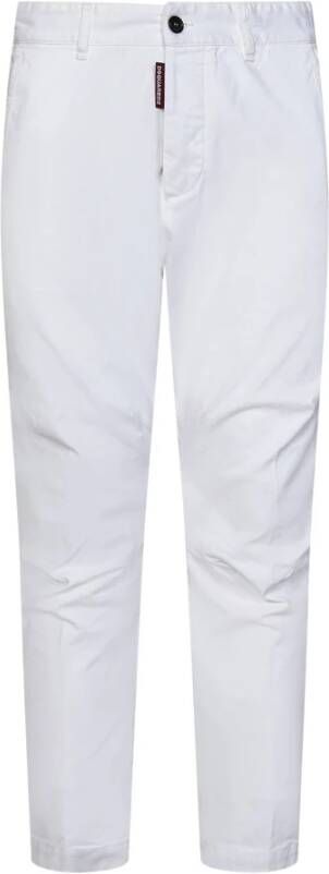 Dsquared2 Witte Chino`s met Tapered Fit White Heren