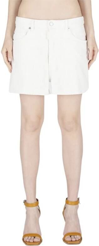 Dsquared2 Witte Denim Shorts Trendy Model White Dames