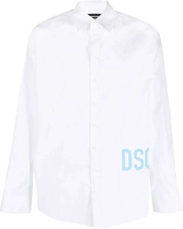 Dsquared2 Witte Dropped Shoulder Shirt White Heren