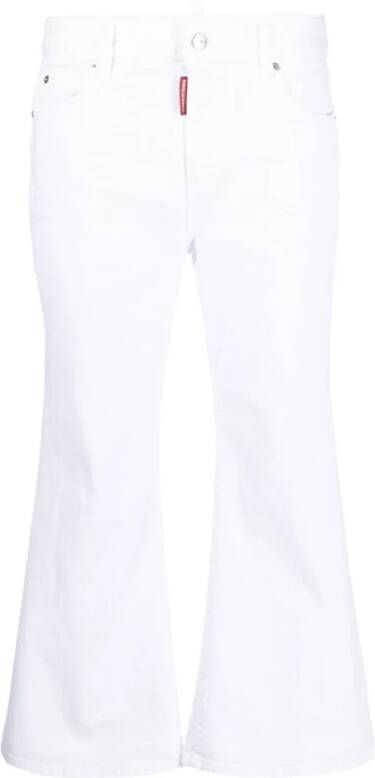 Dsquared2 Witte Jeans met Gele Korte Overhemdjurk White Dames