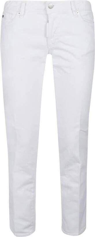 Dsquared2 Witte Jennifer Crop Jeans White Dames