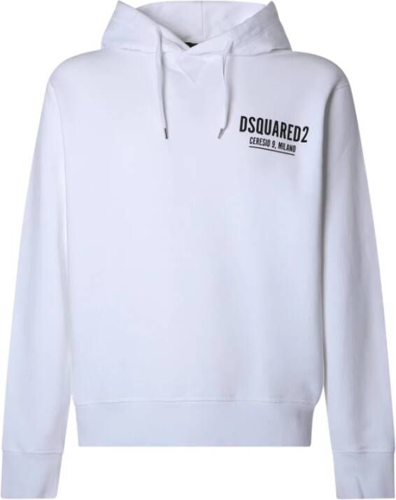 Dsquared2 Witte Katoenen Hoodie White Heren