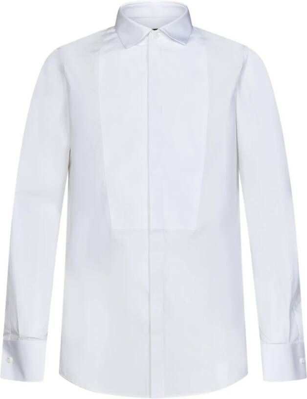 Dsquared2 Witte Katoenen Overhemd met Plastron White Heren