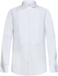 Dsquared2 Witte Katoenen Overhemd met Plastron Wit Heren